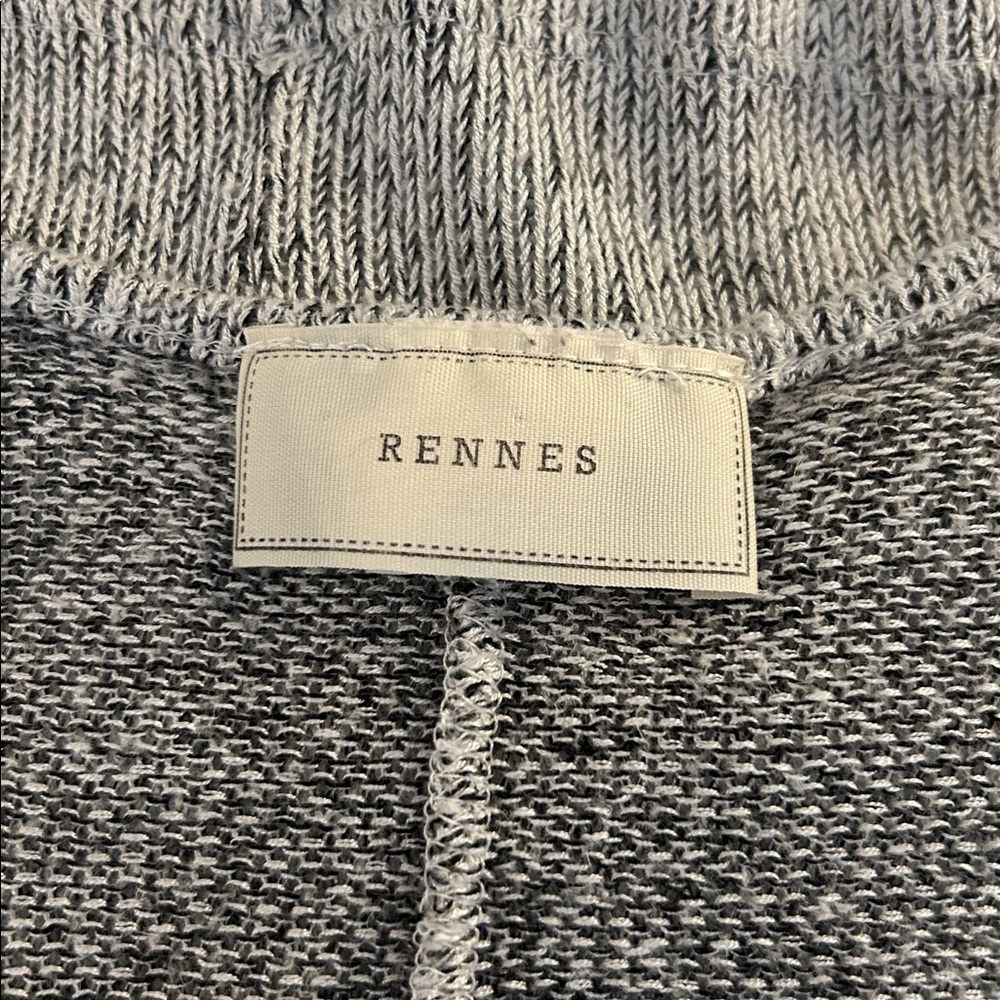 Rennes Y2k 90s Grunge Gray Silver V-Neck Floral Knit Short Sleeve Top Size Small — image 5 of 6